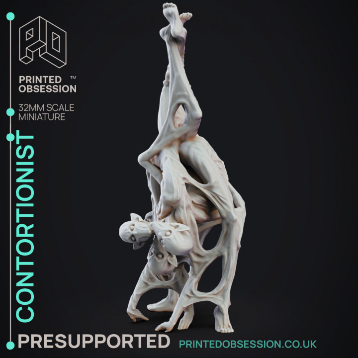 Contortionist - Circus of Horrrors - PRESUPPORTED - 32mm Scale image
