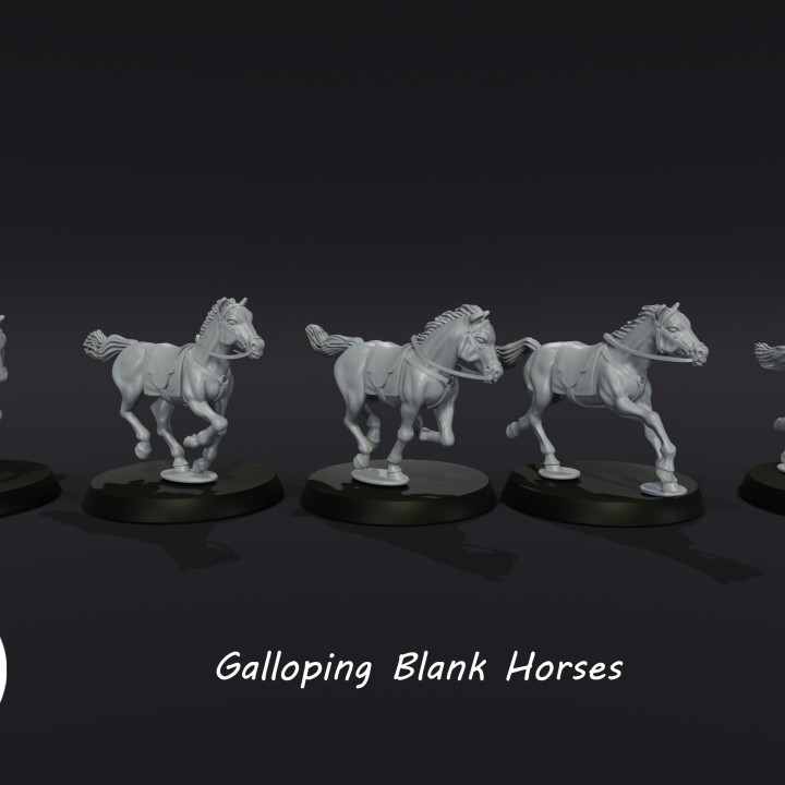 Galloping Blank Horses (Included in Tribes&patreon Welcome pack!) image