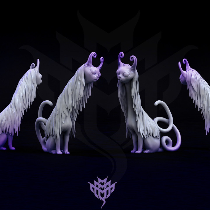 3D Printable Copy cat (Group of 3) by Mini Monster Mayhem