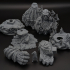 Crowdfund Gargantuan Pack - 3 Huge Models Celtic Forest Druid, Roman Stone Ruin Golem Construct and Japanese Skull Demon Ghost Youkai Gashadokuro print image