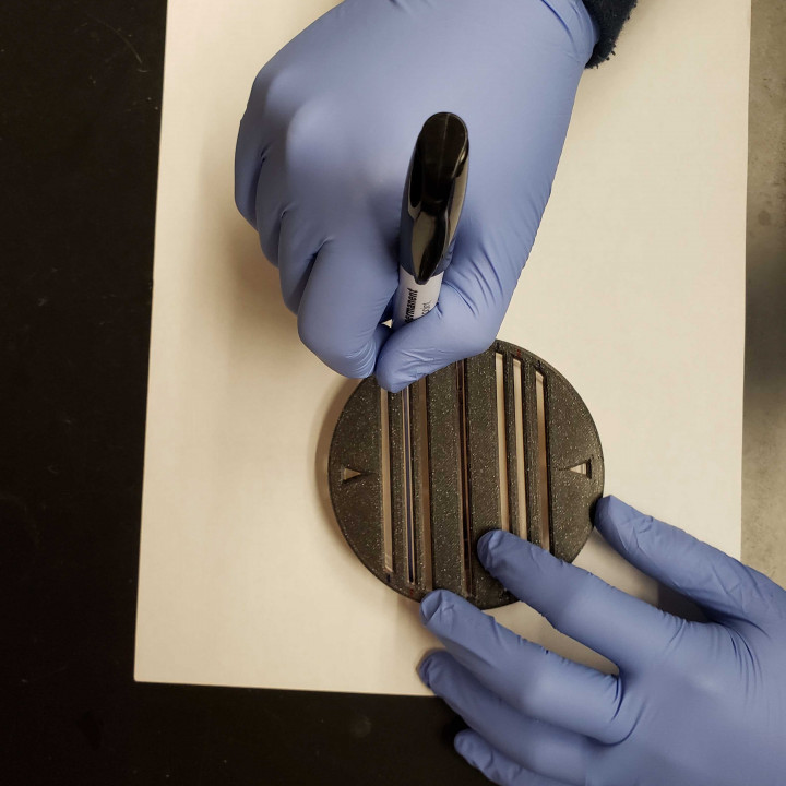 3D Printable Grid Layout Petri Dish Stencils by Robert
