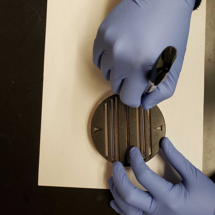 3D Printable Grid Layout Petri Dish Stencils by Robert