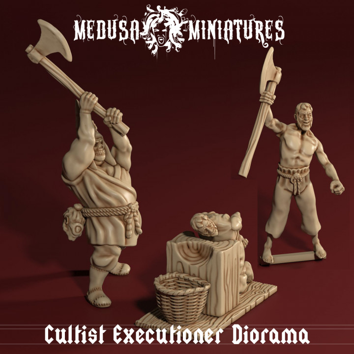 Cult of the Cobra - Cultist Executioner Diorama plus freed victim image