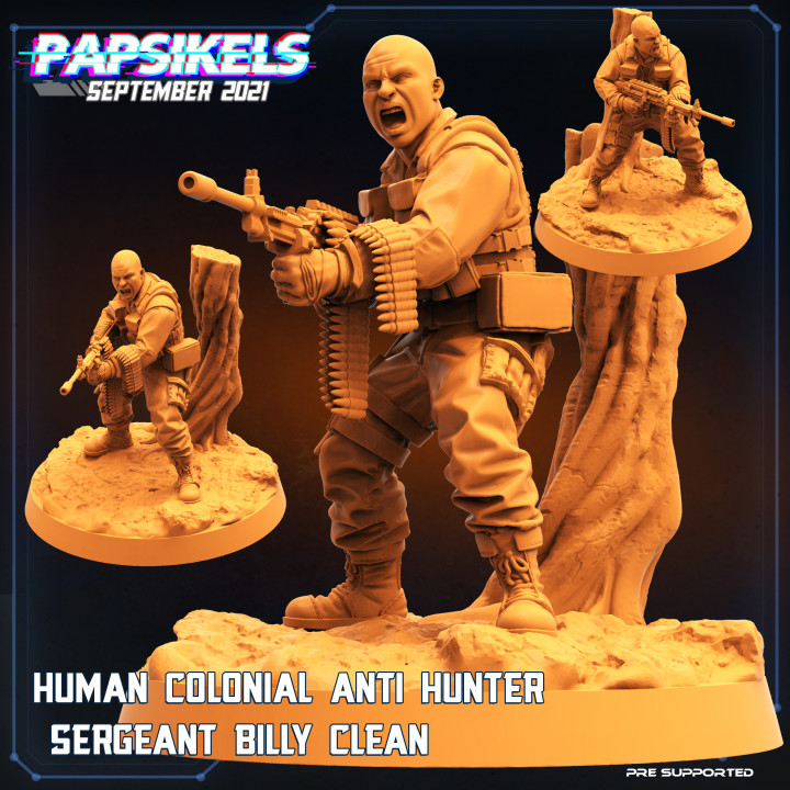 HUMAN COLONIAL ANTI HUNTER SERGEANT BILLY CLEAN image