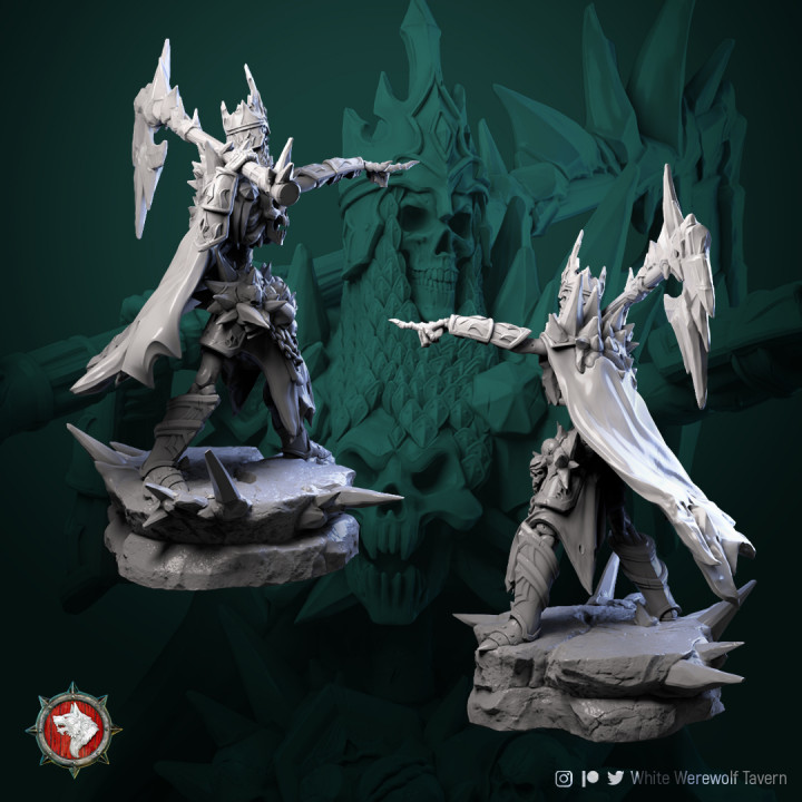 Krovar the Undying 32mm and 75mm pre-supported + stats block image