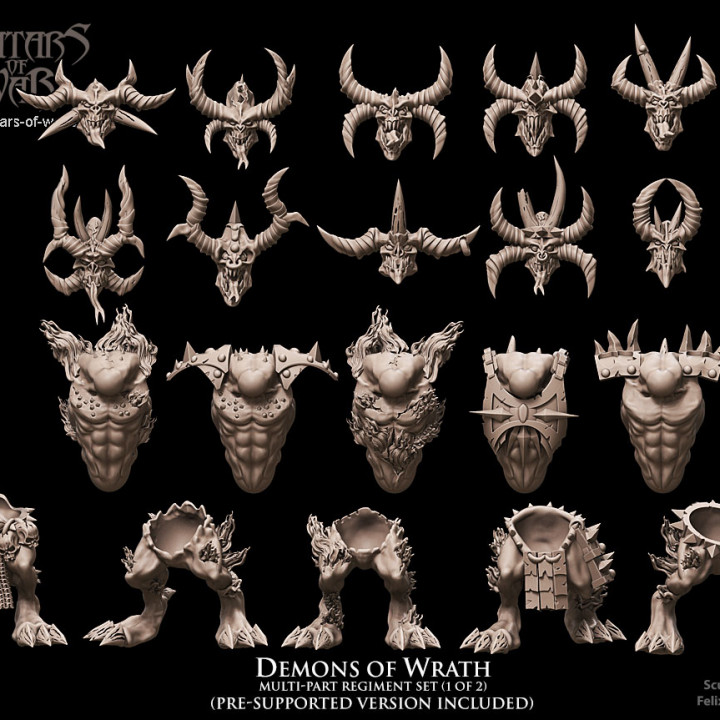 Daemons of Wrath multi-part regiment image