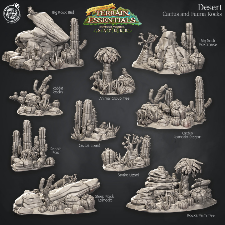 Desert Terrain Set (Pre-Supported) image
