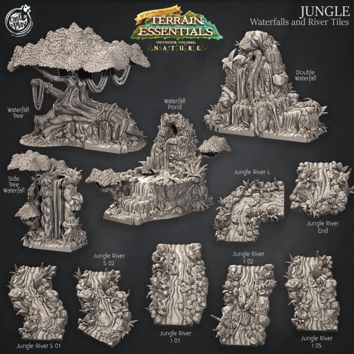 Jungle Terrain Set (Pre-Supported) image