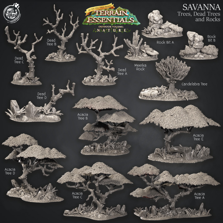 Savanna Terrain Set (Pre-Supported) image