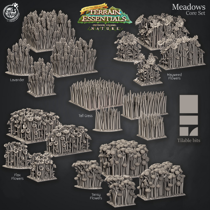 Meadows Terrain Set (Pre-Supported) image