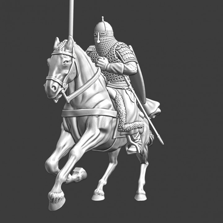 3D Printable Mounted Russian Medieval Knight charging by Northern ...