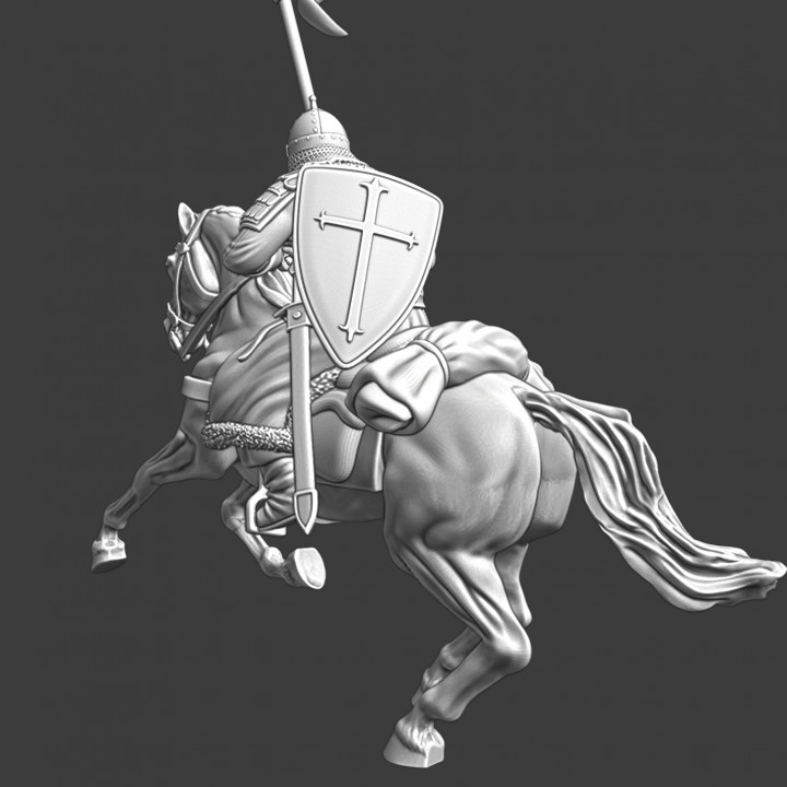 Mounted Russian Medieval Knight charging image