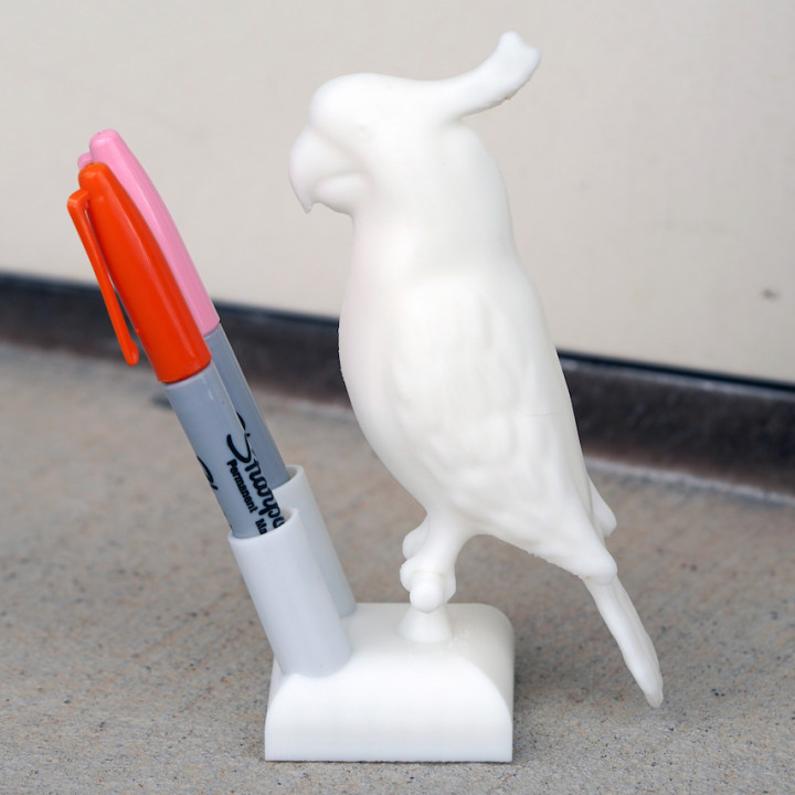 Cockatoo pen holder image