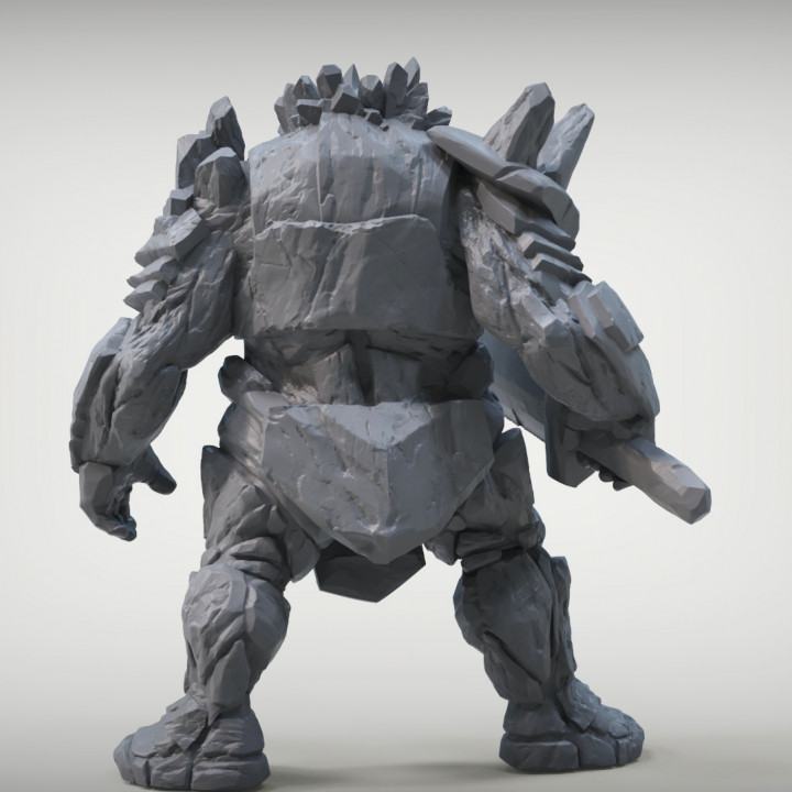 3D Printable STONE GOLEM by HORDE miniatures 3D Printable STONE GOLEM by HORDE miniatures