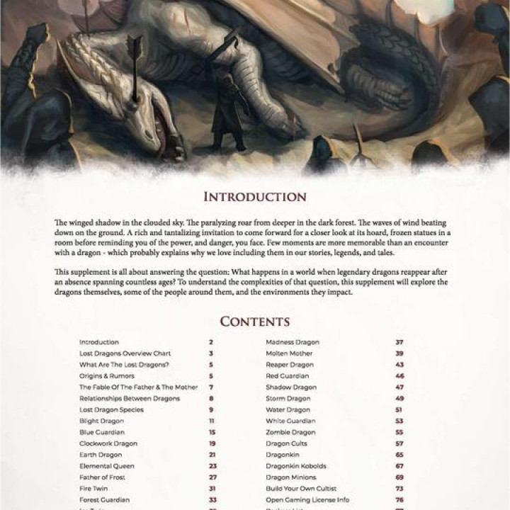 Lost Dragons Lore Primer & Dragon Guide [PDF] image