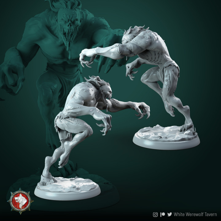 Ghoul 2 miniature 32mm pre-supported image