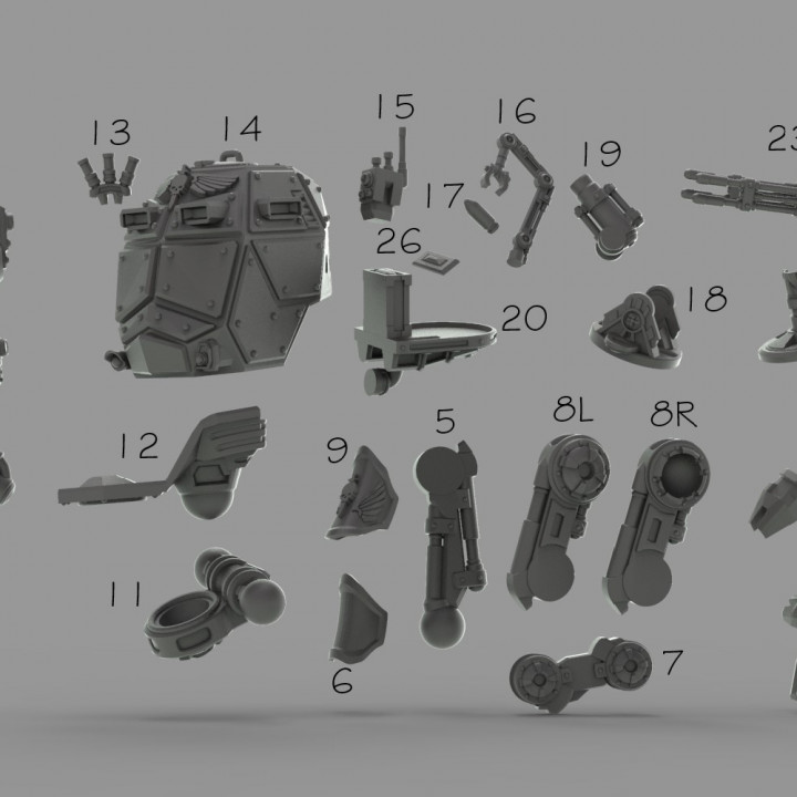 3D Printable Walker Protector builder kit by MCGuild