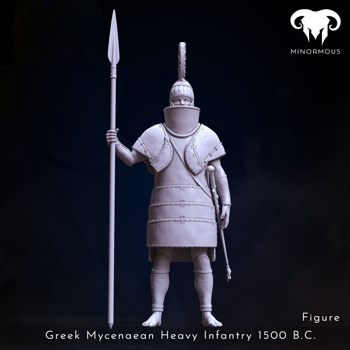 Figure - Greek Mycenaean Heavy Infantry 1500 B.C. Palace Guard!