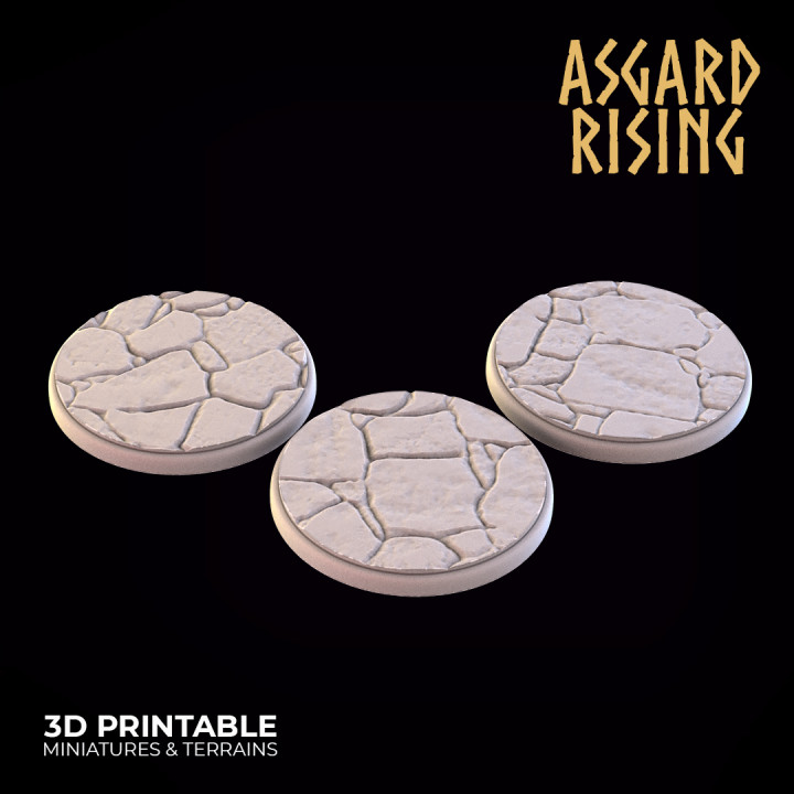 Stone Floor - Set of Round Bases /Pre-supported/ image