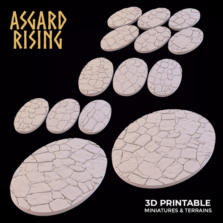 Stone Floor - Set of Oval Bases /Pre-supported/ image
