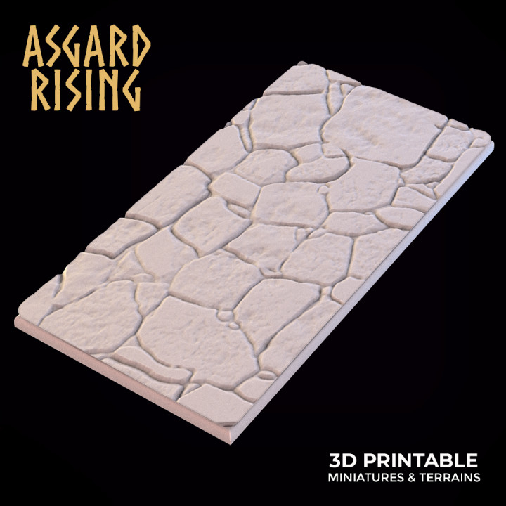 Stone Floor - Set of Square & Rectangle Bases /Pre-supported/