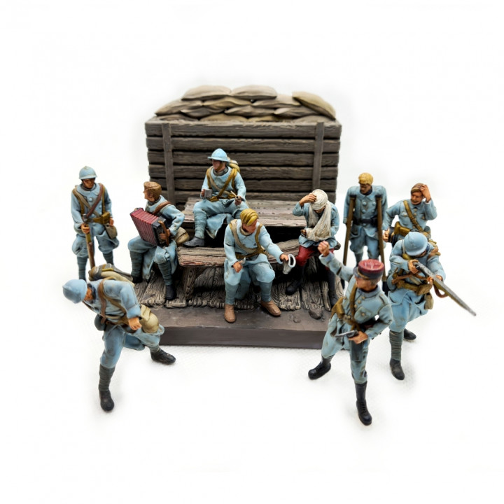 3D Printable Total War 1915 - Free WW1 Soldiers (French, UK, US, German ...