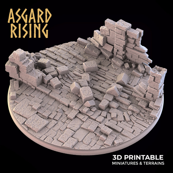 RUINS Round Base 100mm - PRESUPPORTED image