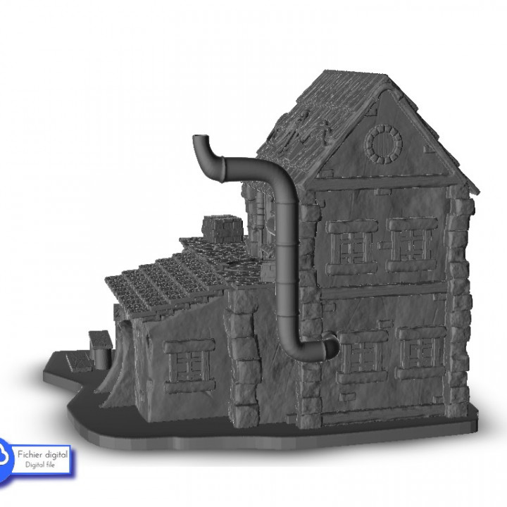 Medieval house 2 - Medieval scenery terrain wargame image