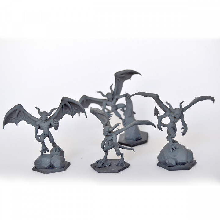 Nightgaunts - 5 Standing & 3 Flying monsters from Call of Cthulhu RPG image