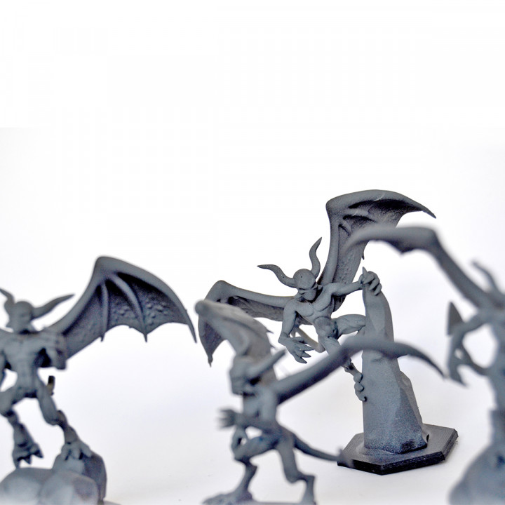 Nightgaunts - 5 Standing & 3 Flying monsters from Call of Cthulhu RPG image
