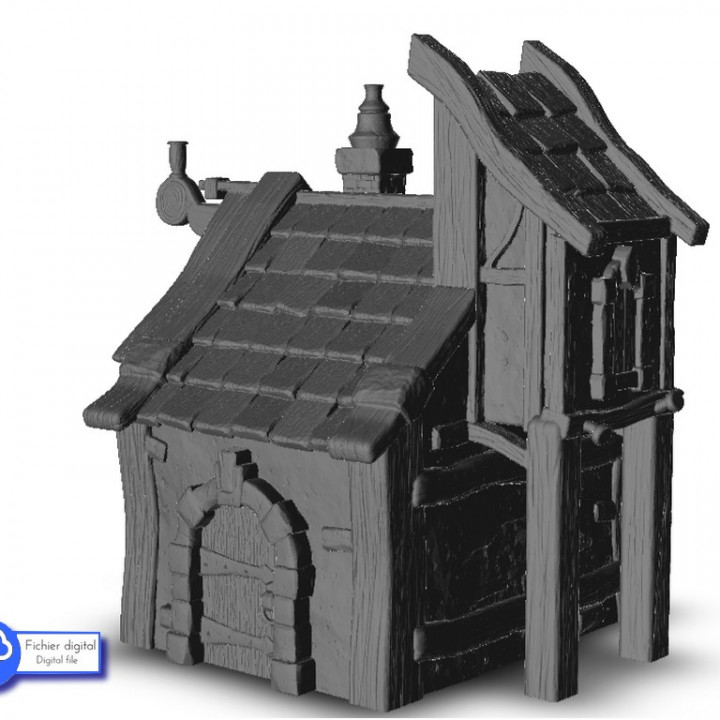 Medieval house 7 - Medieval scenery terrain wargame image