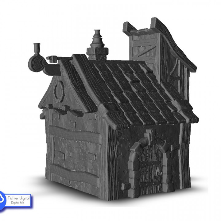 Medieval house 7 - Medieval scenery terrain wargame image