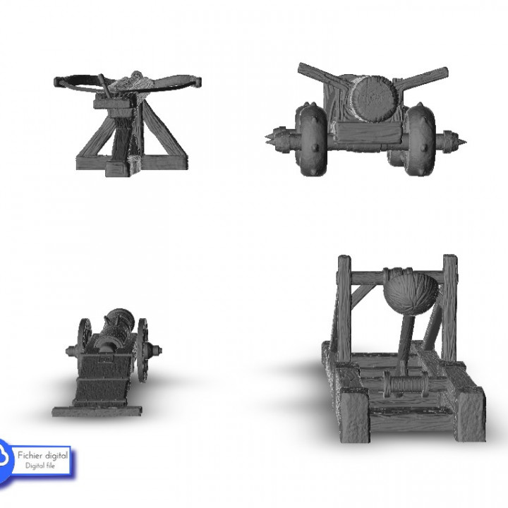 Medieval weapon sieges - scenery terrain wargame image