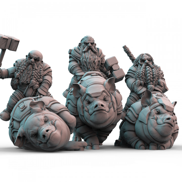 Dwarf Hog Riders (pre-supported) image