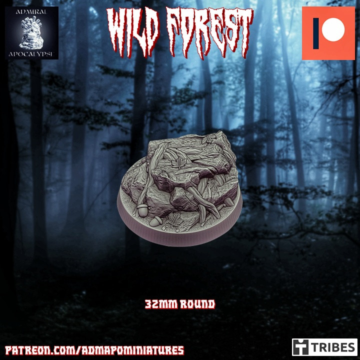 Wild Forest Set 32mm/~1 1/4" Set (8 pre-supported base model) image