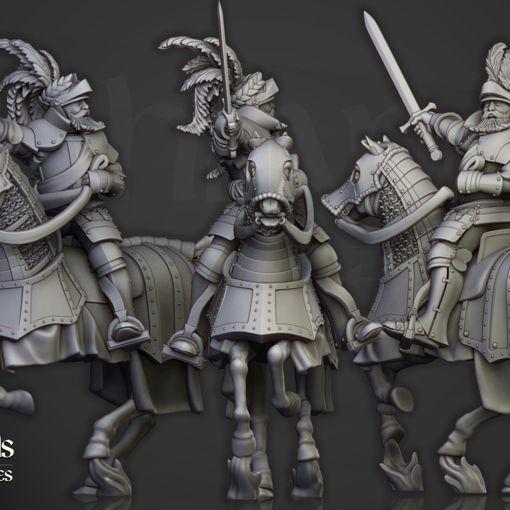 3d Printable Sunland Knights On Horse - Highlands Miniatures By 