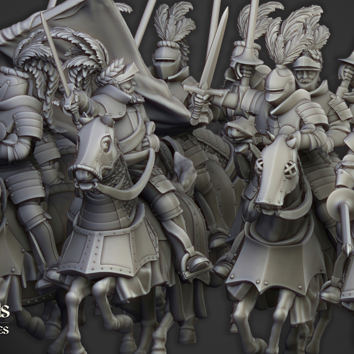 3D Printable Sunland Knights on Horse - Highlands Miniatures by ...