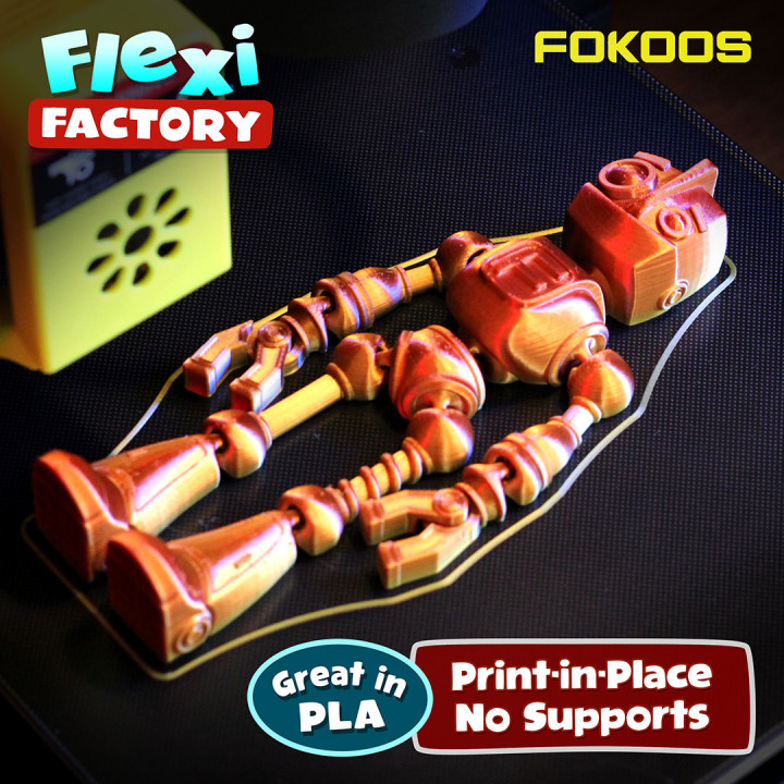 Free Model: FLEXI FACTORY PRINT-IN-PLACE FOKOBOT 2.0  ( robot ) image