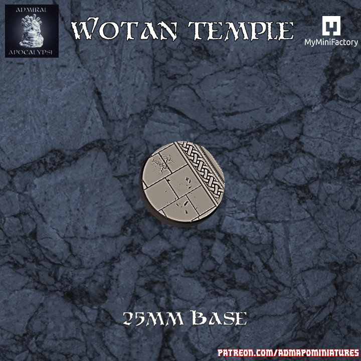Wotan Temple Base 25mm set (Pre-supported) image