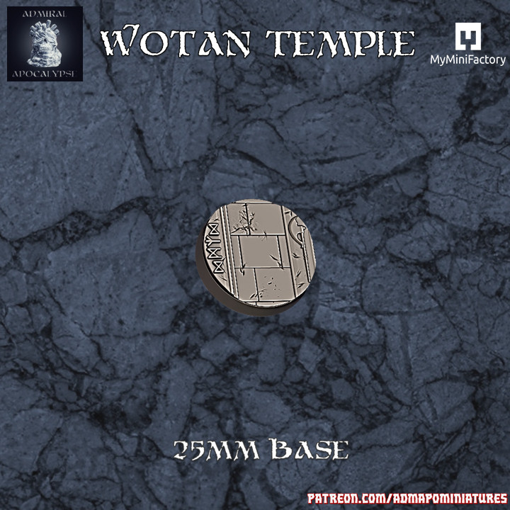 Wotan Temple Base 25mm set (Pre-supported) image