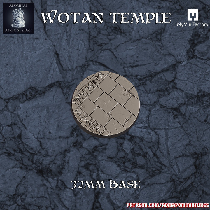 Wotan Temple Base 32mm Set  (pre-supported) image