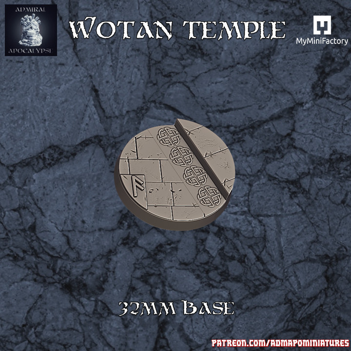 Wotan Temple Base 32mm Set  (pre-supported) image