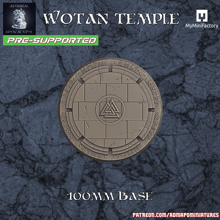 Wotan Temple 100mm base (pre-supported) image