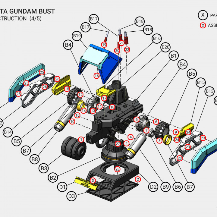 3D Printable MSZ-006 Zeta Gundam Bust (DEMO) by JettoHobby