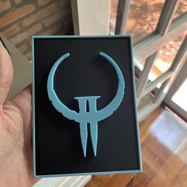 3D Print of Quake 2 Logo by simonrodriguezbugueiro