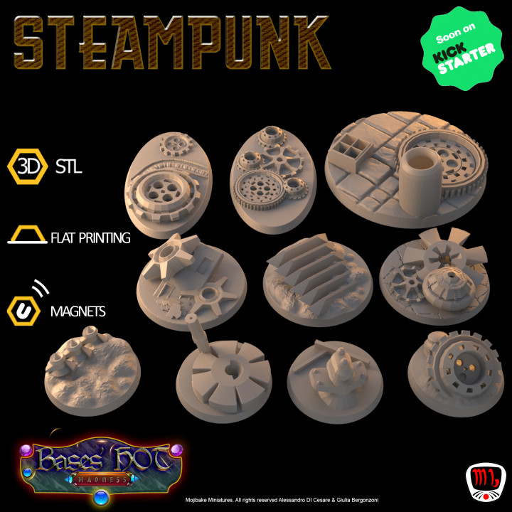Steampunk Custom Bases (Bases hot Madness VOL2 KS Campaign) image