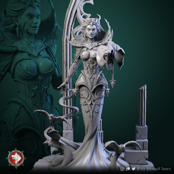 Mistress of Blood 75mm and 32mm pre-supported image