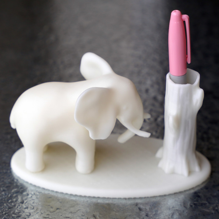 Elephant pen holder image