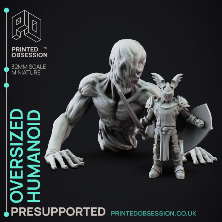 Oversized Humanoid - SCP "The D&D incursion" - PRESUPPORTED - 32mm scale. image