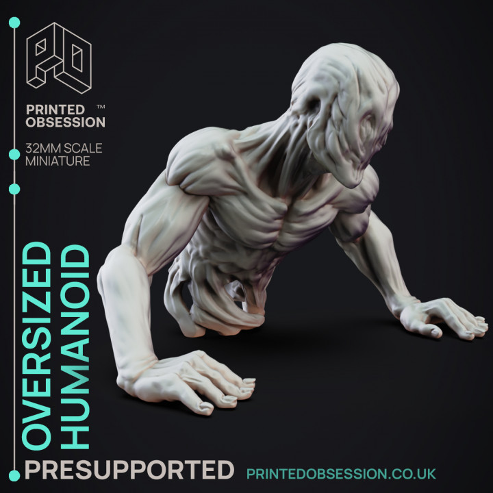 Oversized Humanoid - SCP "The D&D incursion" - PRESUPPORTED - 32mm scale. image